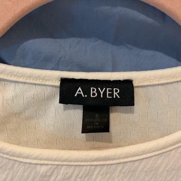 A. Byer White Peplum Top - Picture 4 of 7